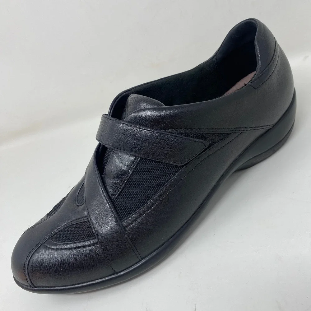 Clarks Women 9M Shoes Black Leather Active Air Everyday Comfort Waking